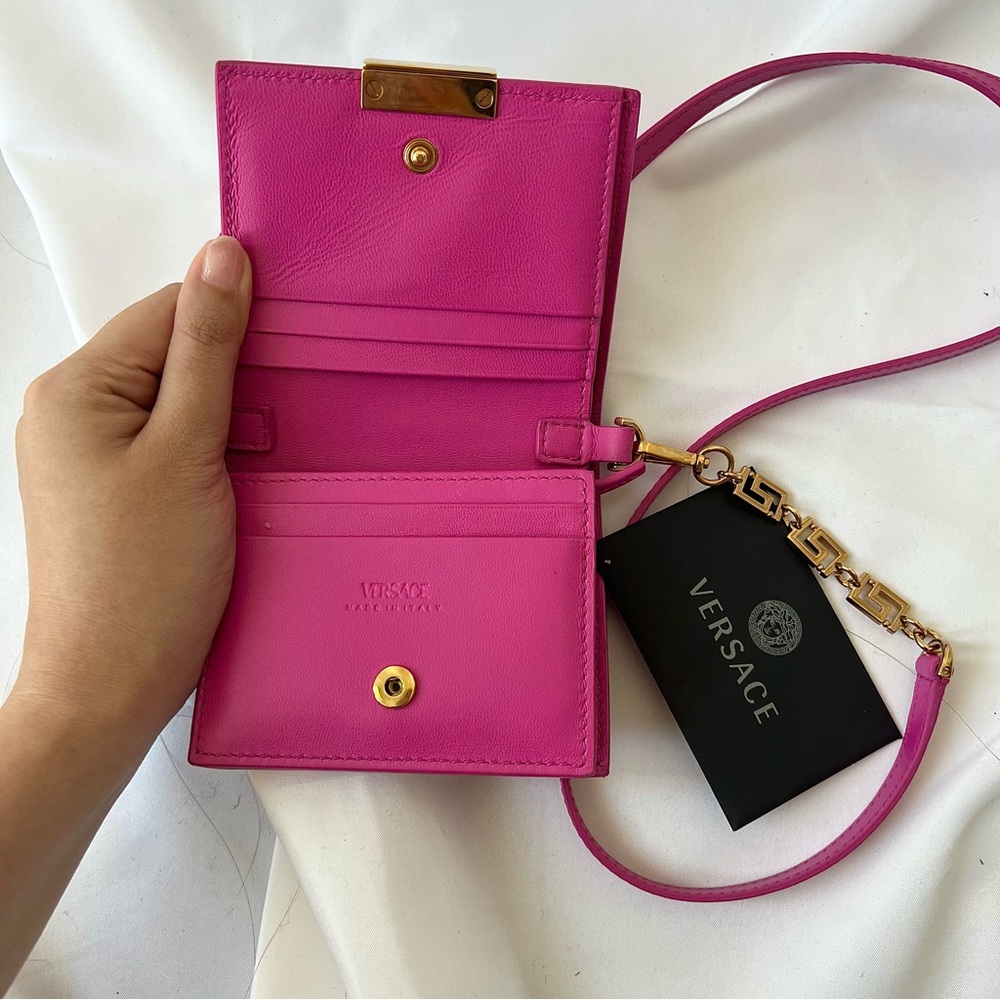 Versace Mini Shoulder Bag in Fuchsia with Gold Hardware - Picture 11 of 13